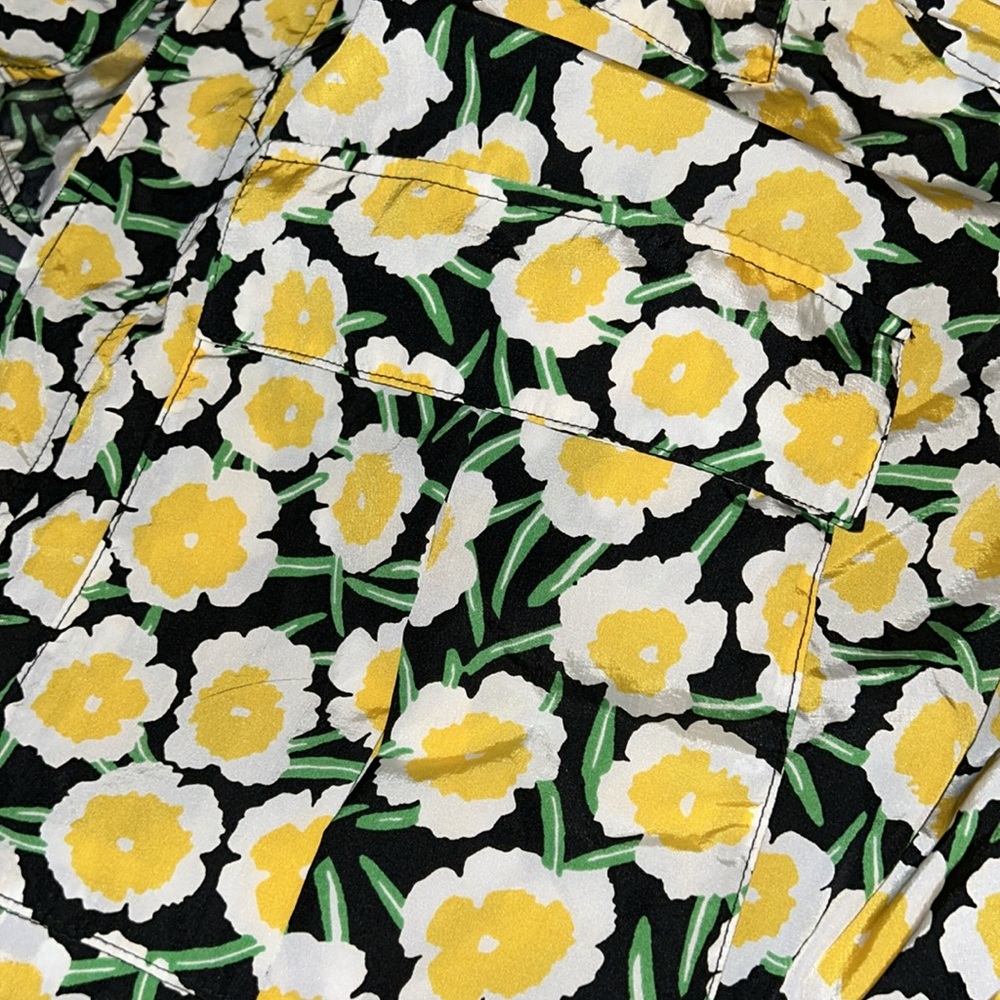 New without tags, Diane Von Furstenberg Target Packable Yellow Poppy Hooded Vest - Picture 6 of 9